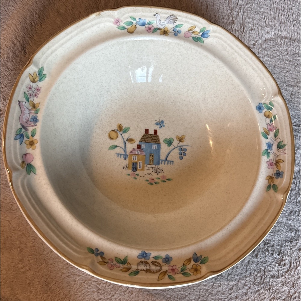 Vintage International Heartland Stoneware 9 Inch Serving Bowl Japan Cottagecore